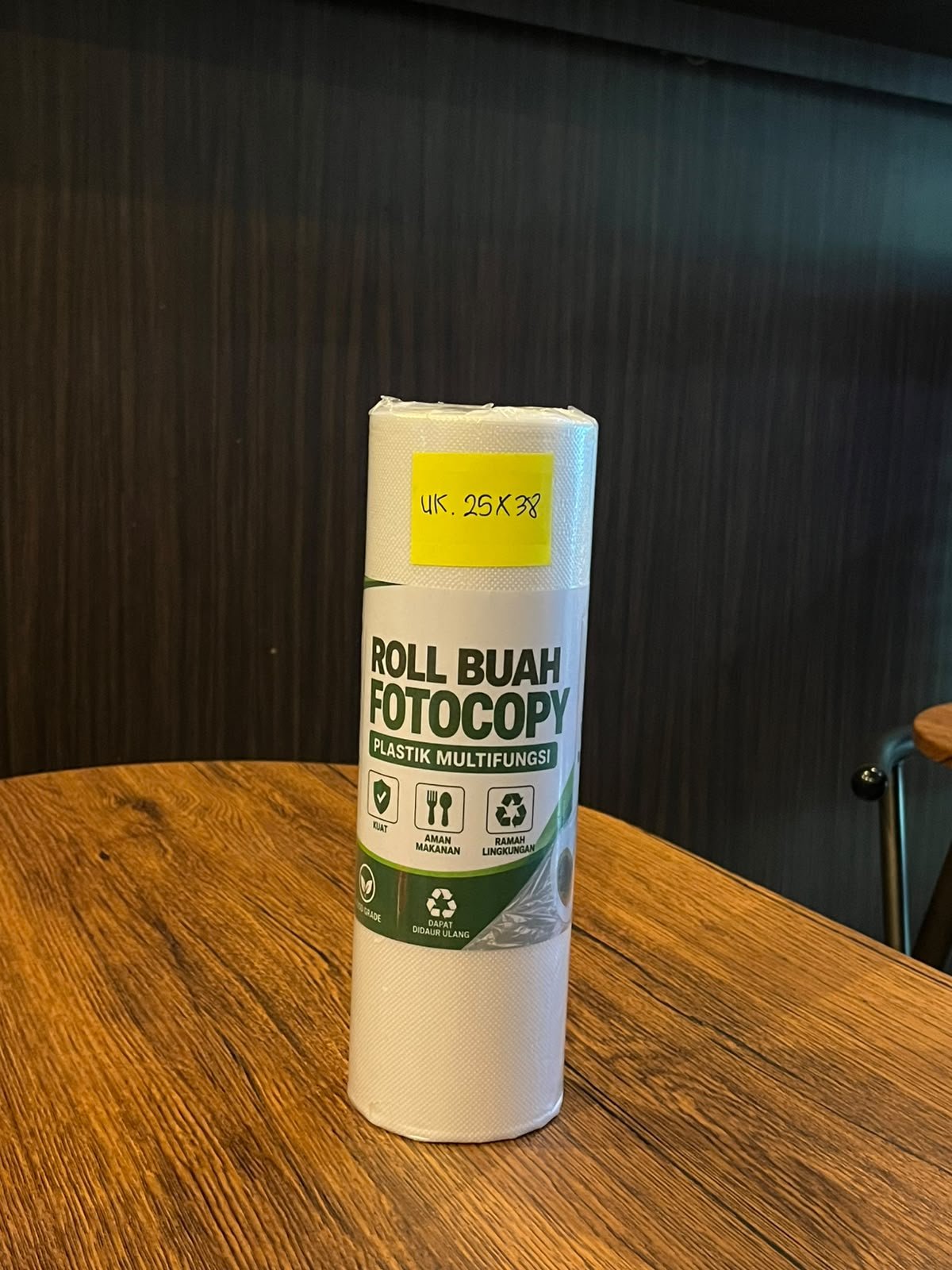 Roll kantong plastik bening multifungsi ukuran 25x38 cm